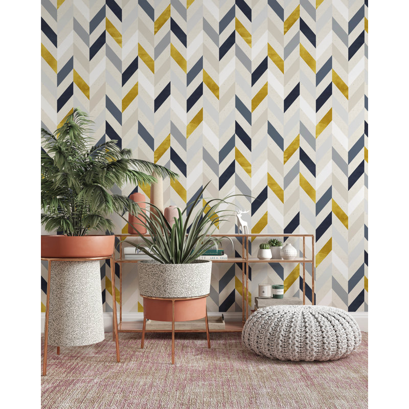 Papier peint amovible Modern Geometric Lines Rectanges Shapes, L 9 po x l 15 po