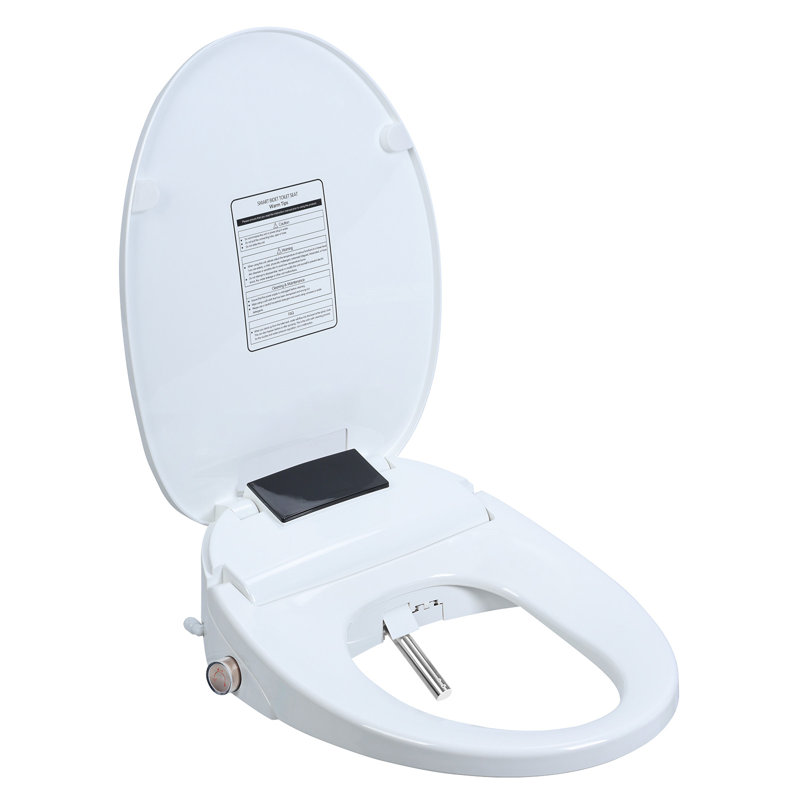 Siège de toilette électrique bidet avec télécommande, siège de toilette chauffant, eau chaude instantanée, séchoir à air chaud, couvercle à fermeture lente, affichage à DEL
