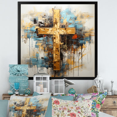 Divine Love, croix religieuse III sur toile