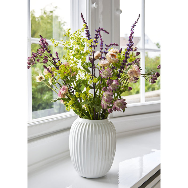 Hammershøi Handmade Ceramic / Porcelain Table Vase, Anthracite Gray