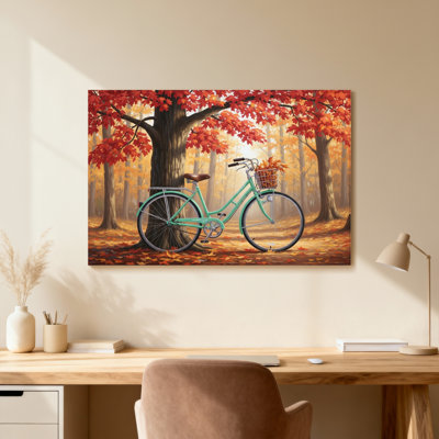 Plantes et fleurs, peinture d'automne à vélo