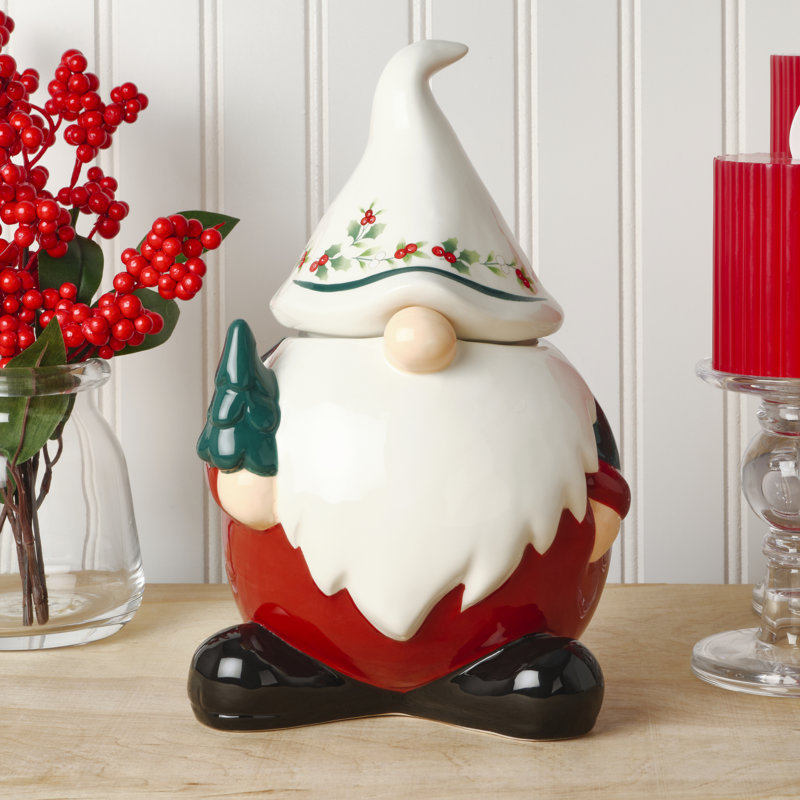 Pfaltzgraff Winterberry Gnome Cookie Jar