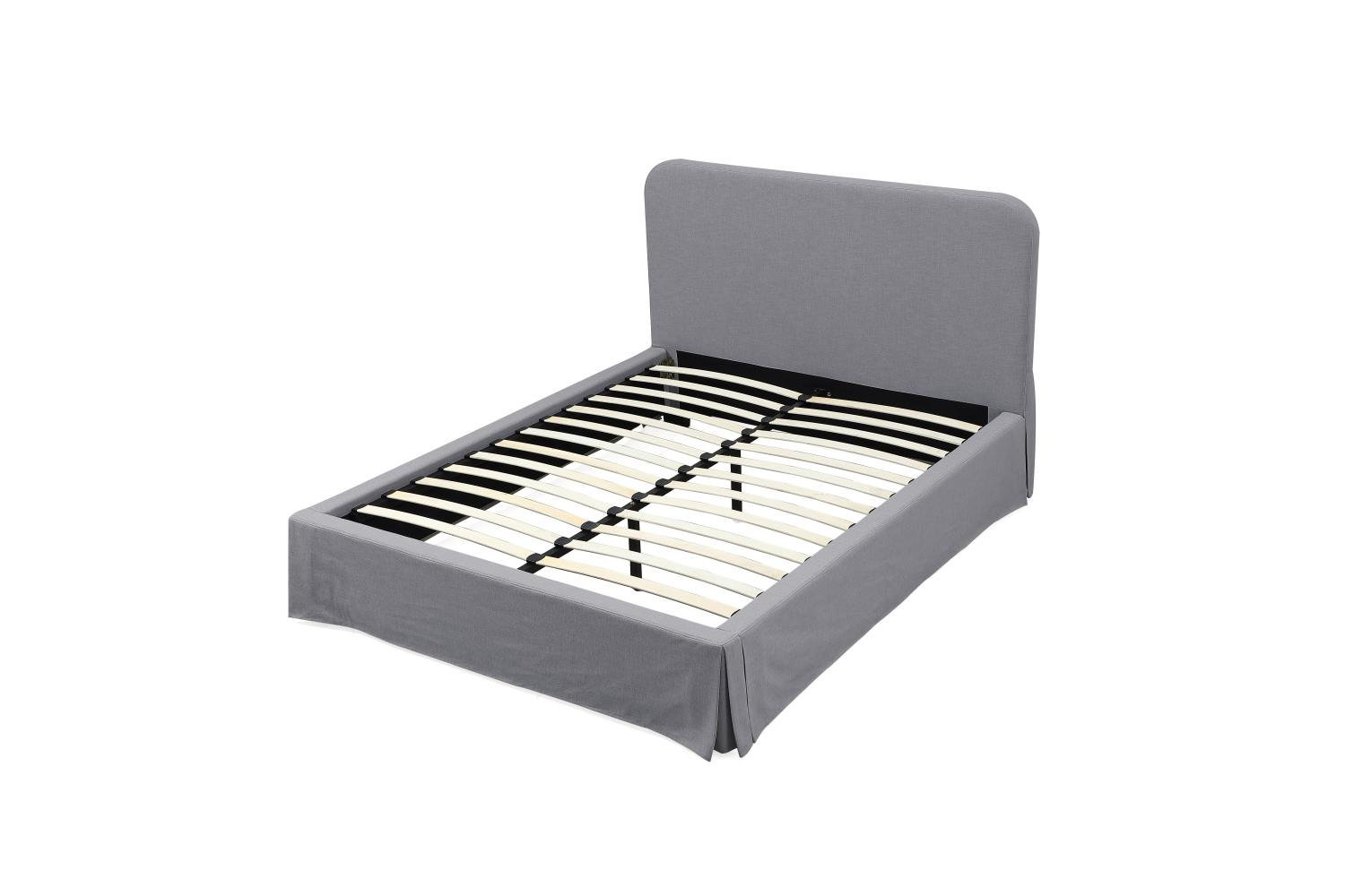 Miya Storage Platform Bed, King, Gray