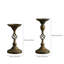 Porte-chandelle en fer torsadé, pilier en bronze antique et support de chandelle conique pour table de salle à manger et manteau de cheminée-2086077138