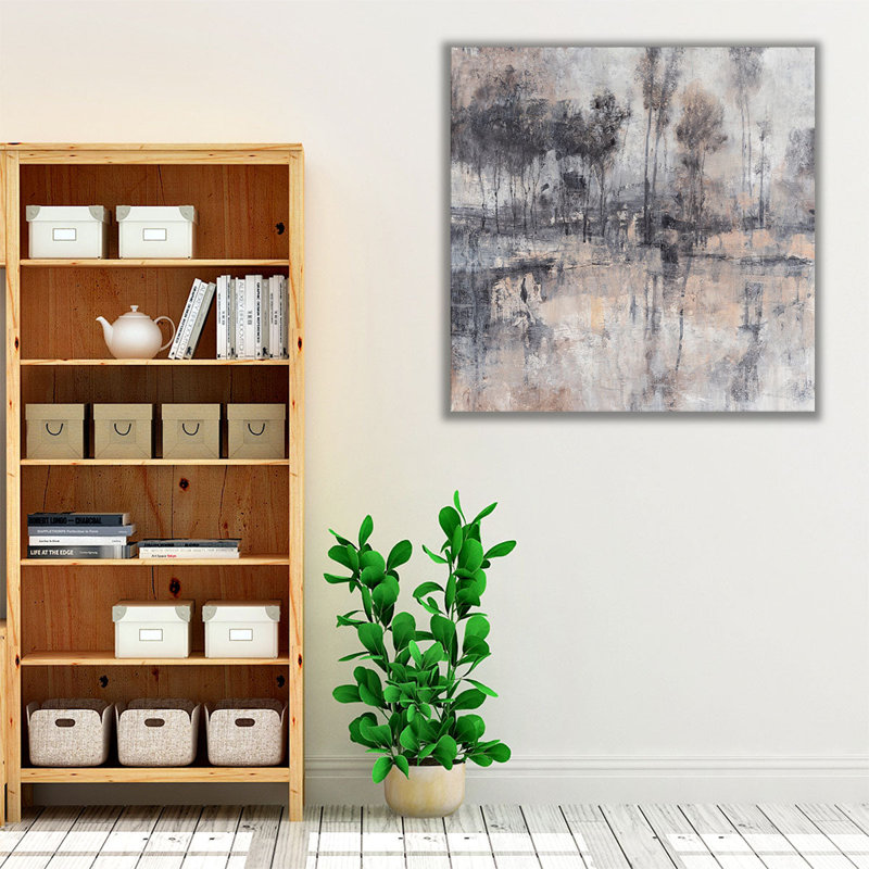«Fog in the Forest I», reproduction d'art sur toile, H 12 po x l 12 po