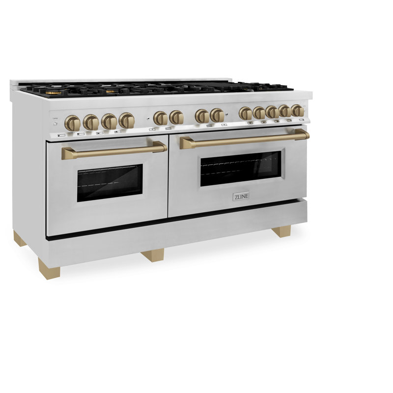 Édition autographe ZLINE 7,4 pieds cubes Pi. Cuisinière Legacy Dual, Acier inoxydable noir mat