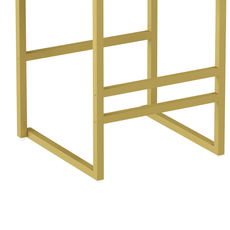 Tabourets de bar modernes à hauteur de comptoir en velours doré et noir, bas, de 2, et de longue durée, tabourets de salle à manger rembourrés, base, guide d'installation rapide disponible