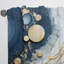Sveta doré et bleu abstrait liquide Art I - Rideau moderne - Velours obscurcissant - 1 panneau-55790345