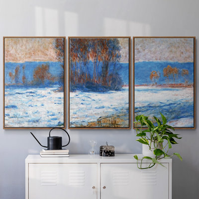 " The Seine At Bennecourt In Winter, 1893 " 3 - Pieces