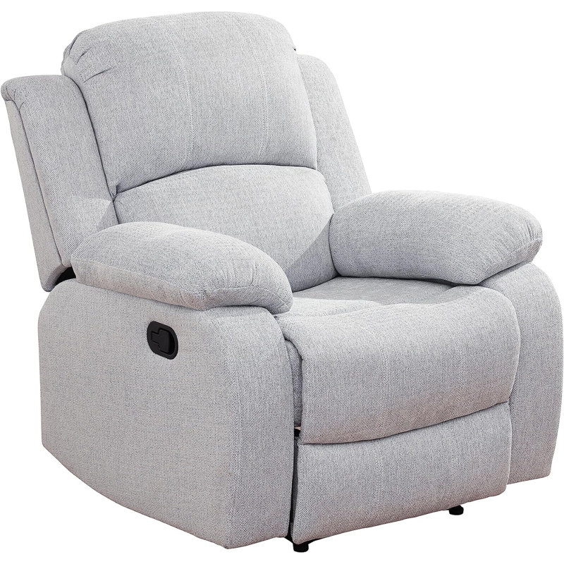 Jalus Recliner, White Cotton Blend