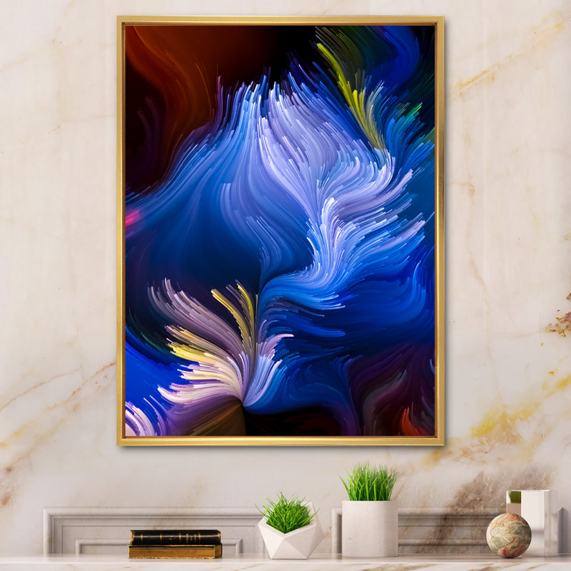 Art mural méditation sur toile, H 44 po x l 34 po x P 1,5 po, Cadre flottant doré