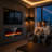 Ultra-Slim Electric Fireplace, Recessed & Wall Mounted Heater-1996336308