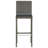 Wildon Home® 3 Piece Patio Bar Set Black Solid Wood Acacia And Poly Rattan-1849246206