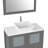 Ravenna 36" Freestanding Single Sink Bathroom Vanity with Engineered Marble Top and Matching Mirror-757000836-712313581