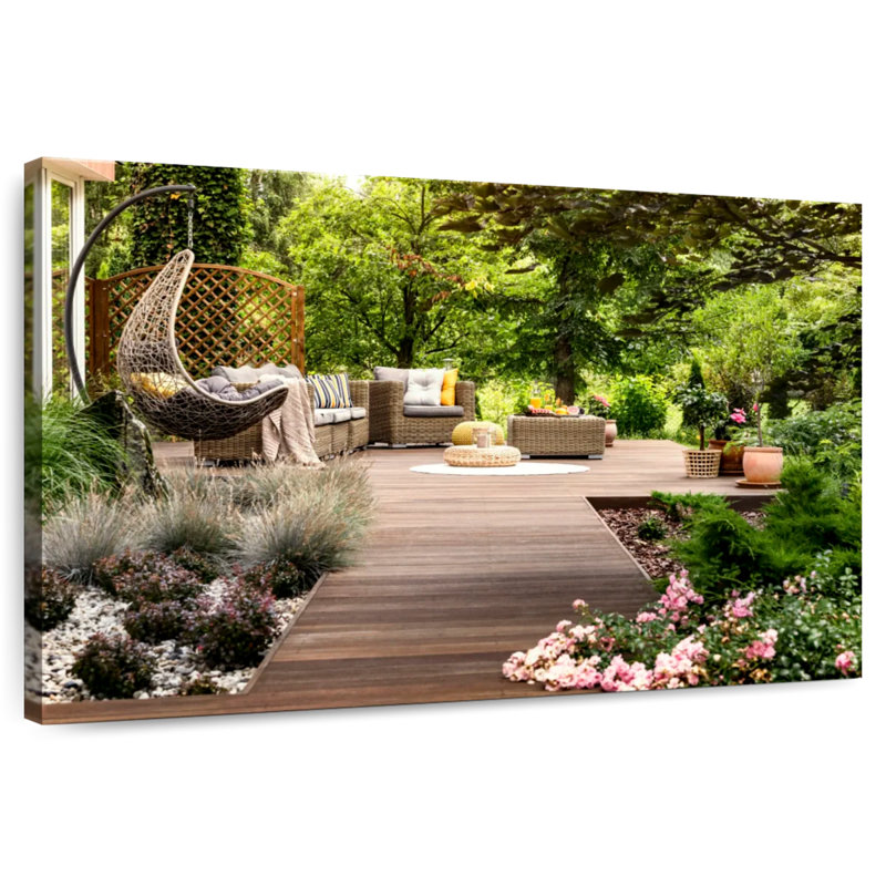 Terrasse de jardin en bois Kerrick, H 8 po x l 12 po