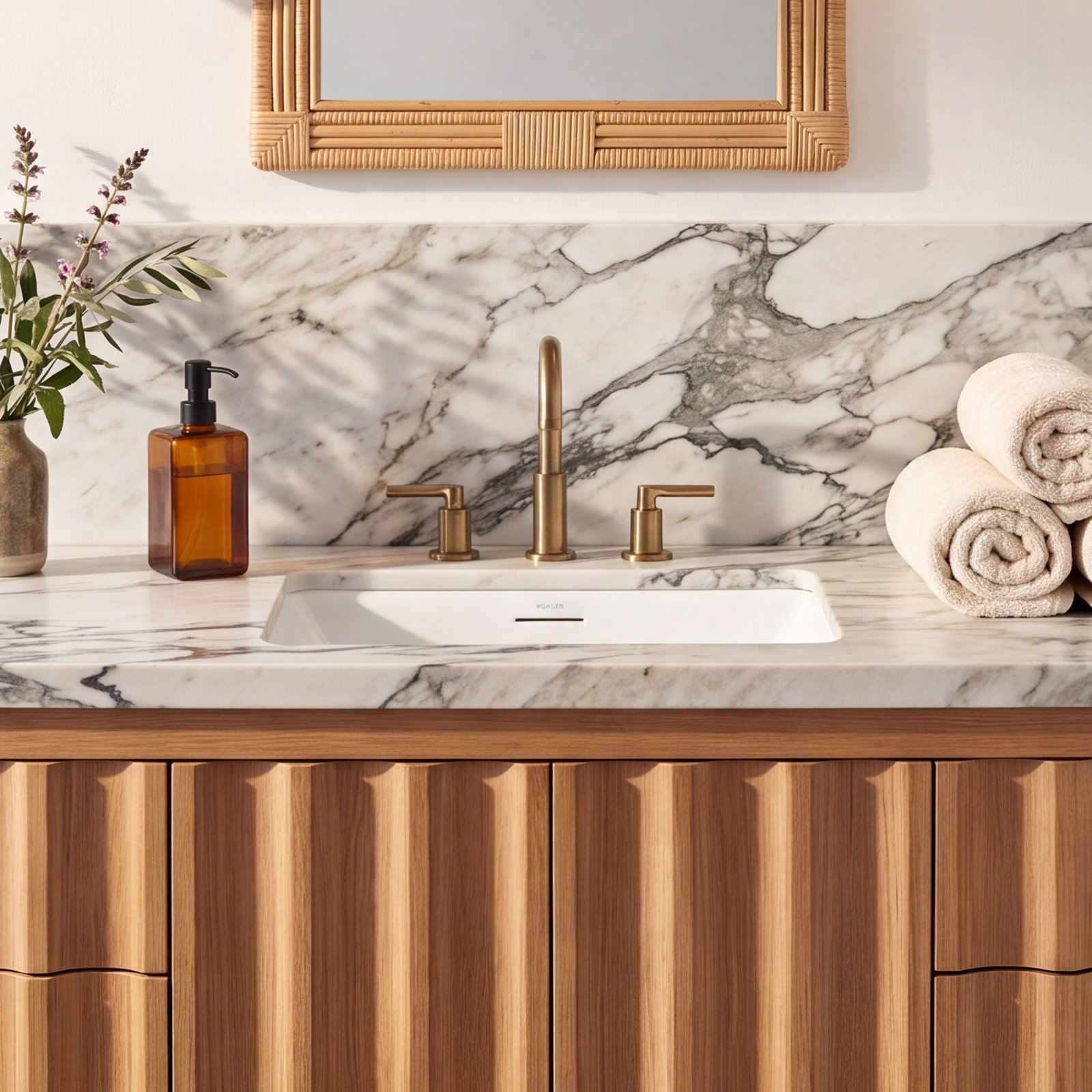Brazn Rectangular Undermount Bathroom Sink