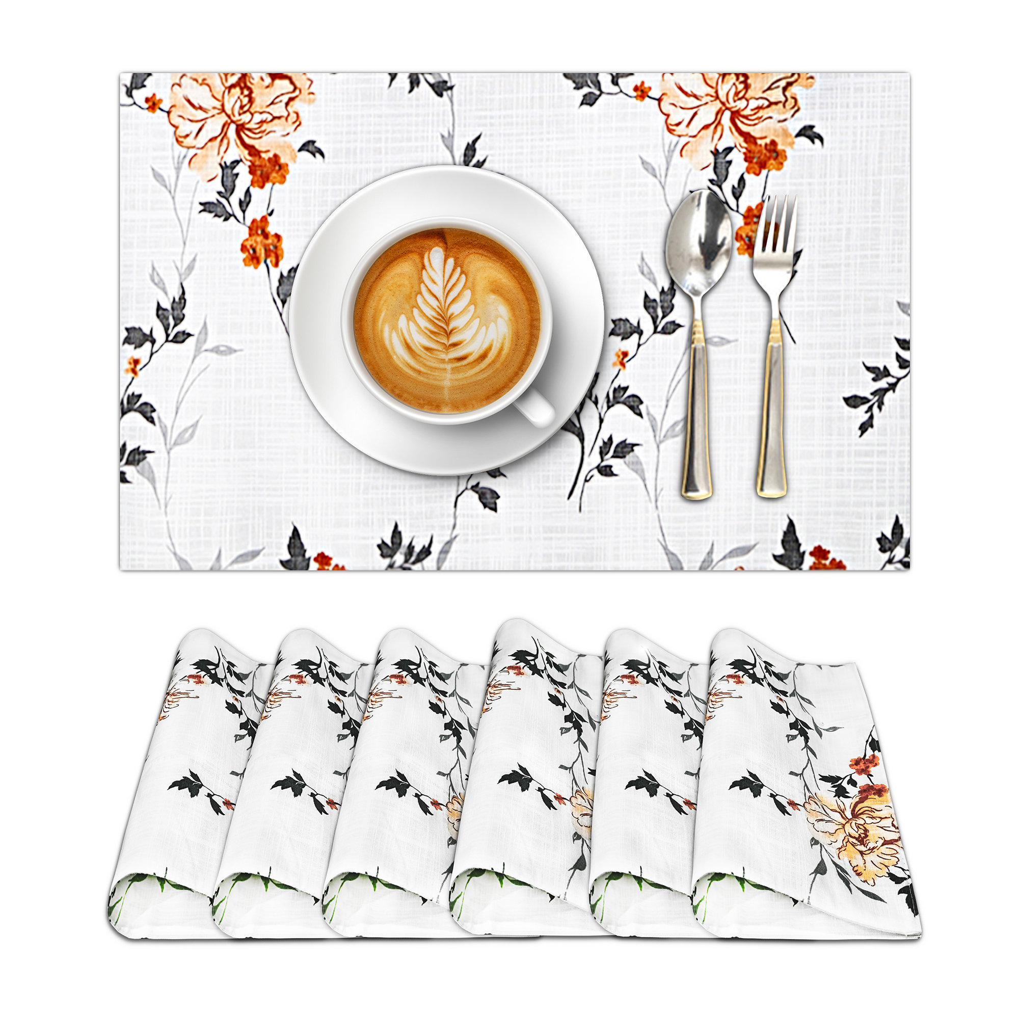 Ruvanti Placemat 6 Pack Dining Table Rectangle Placemats 100 Cotton