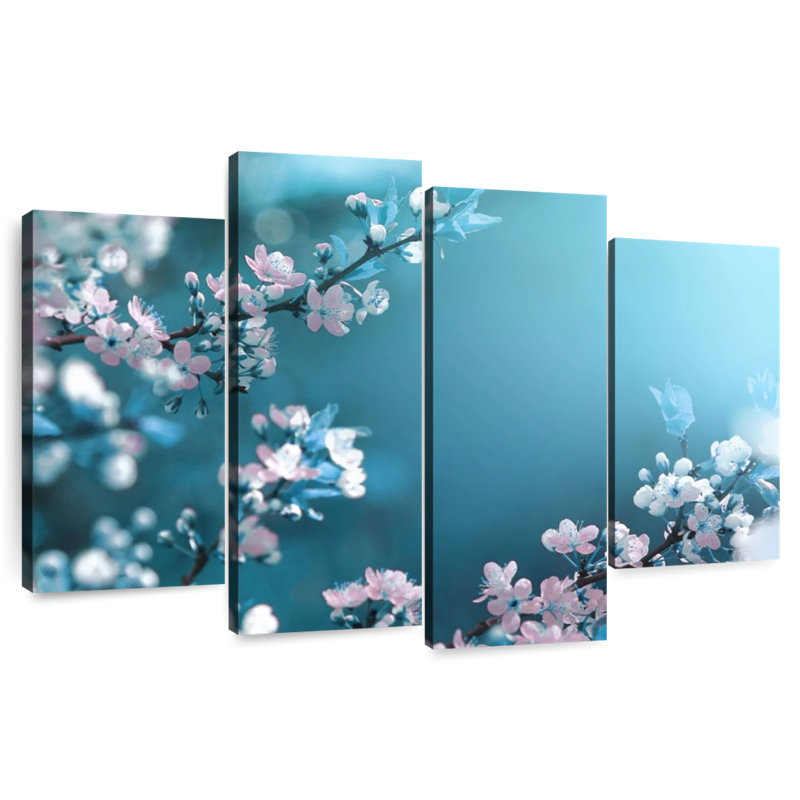 Harnek délicates fleurs printanières, H 42 po x l 68 po