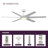  Brawn 64 inch Indoor/Outdoor Ceiling Fan with LED CCT Select Light Kit and Remote Control - Matte White with Matte White blades-98423954-98423955