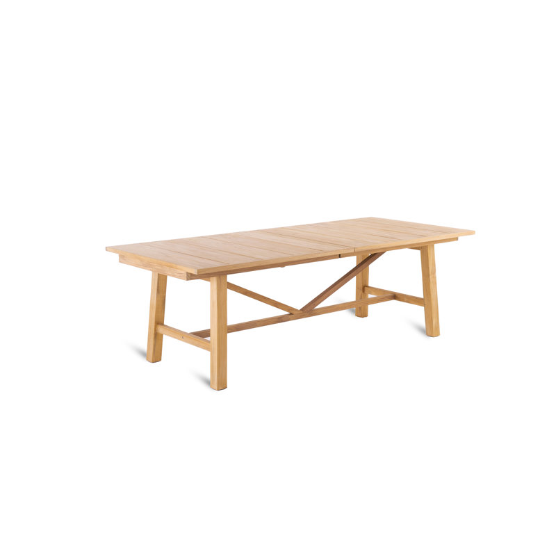 Synthesis Rectangular Teak Extendable Outdoor Dining Table , 90.55'' in. W 39.37'' in. D