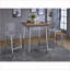 Table de bar carrée en chêne et chrome Modern Modern
