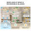 Cashon 63cm 7 - Blade Dimmable LED Ceiling Fan with Remote Control and APP-1038461389