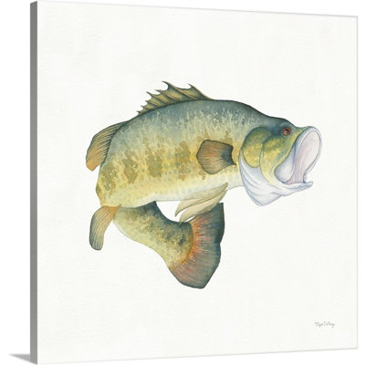" Gone Fishin Large Mouth " Watercolor Painting