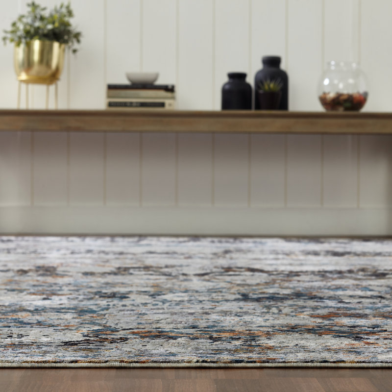 Area Rug in Gray, Rectangle 3'11" x 5'11"