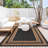 Outdoor Area Rug 9' x 18' Reversible Waterproof Polypropylene Patio Mat with UV Fade Resistance and Corner Loops for Deck, Balcony, Camping or Beach Use-742022019-742022072