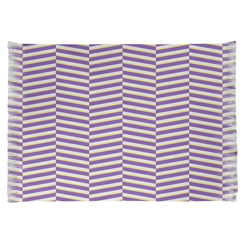Tapis à rayures mauves, Non