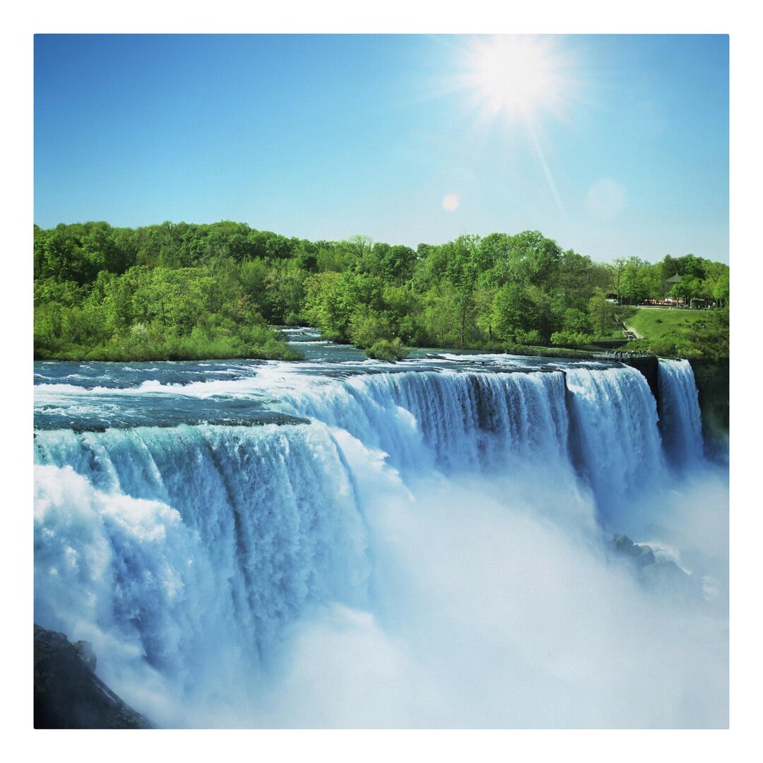 Leinwandbild Wasserfalllandschaft