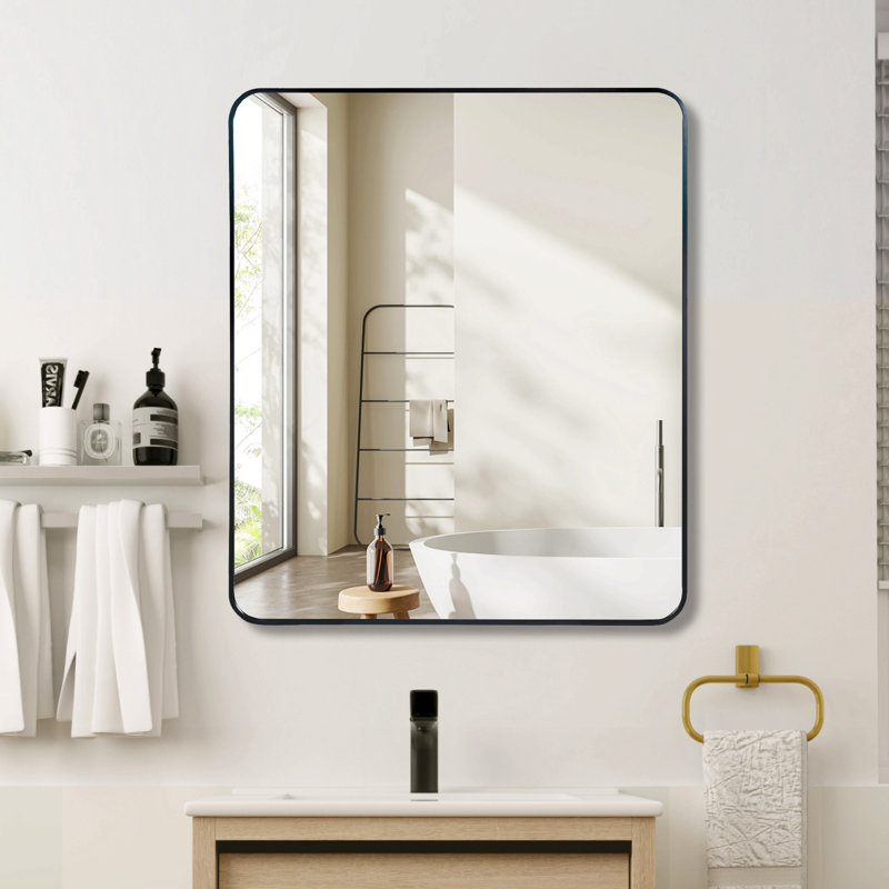 Miroir mural de salle de bain 30 "x 36", Noir