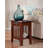 Jarrah Solid Wood End Table and Built-In Outlets-516725774-413790816