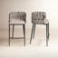 Tabouret de comptoir 27 po Tyrone avec dossier tissé et pieds en métal-33323-132709261