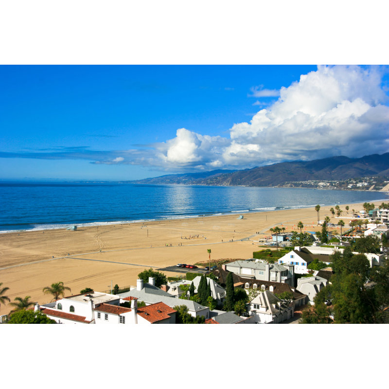 Santa Monica Beach by Egdigital - Wrapped Canvas Print, 30cm H x 46cm W x 3.8cm D