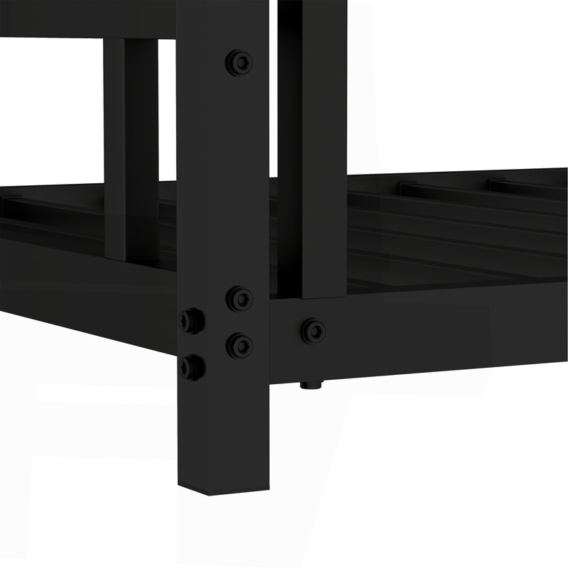 Metal Twin Over Twin Bunk Bed/ Heavy-Duty Sturdy Metal/ Noise Reduced/ Safety Guardrail/No Box Spring Needed,Black