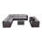 High-Density Polyethylene (HDPE) Wicker Fully Assembled 8 - Person Seating Group with Cushions