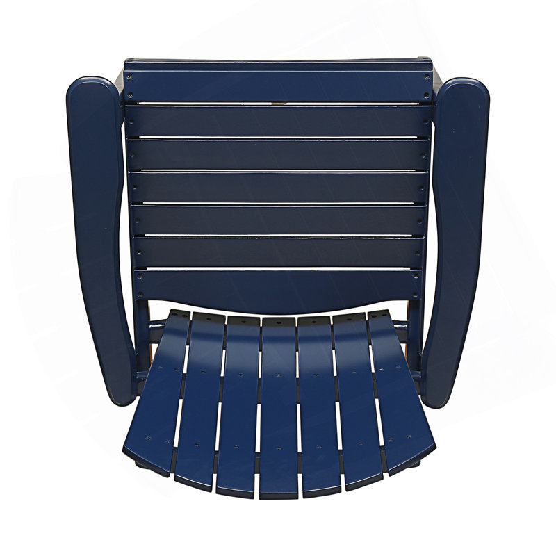 Set Of 2 Outdoor Weather Resistant Adirondack Dining Chairs, Navy Blue