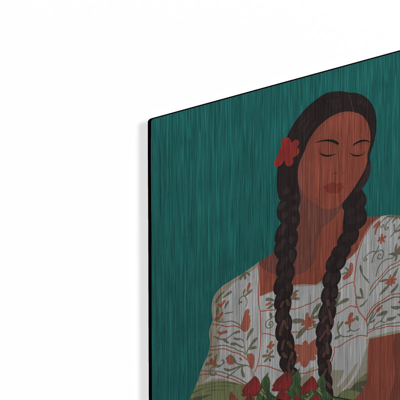 Art mexicain en métal «mexicain 1» par Omar Escalante, H 24 po x l 16 po