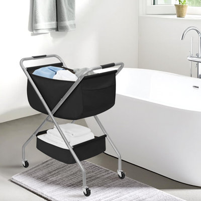 Collapsible Laundry Cart with Wheels