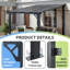 Pavillon de jardin 8 pi x 10 pi de qualité supérieure avec cadre supérieur en aluminium et panneau en polycarbonate, pergola à gazebos murale