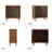 Asante Vintage Storage Accent Textured 2-Door Cabinet with with Wood Handles,Rich Brown