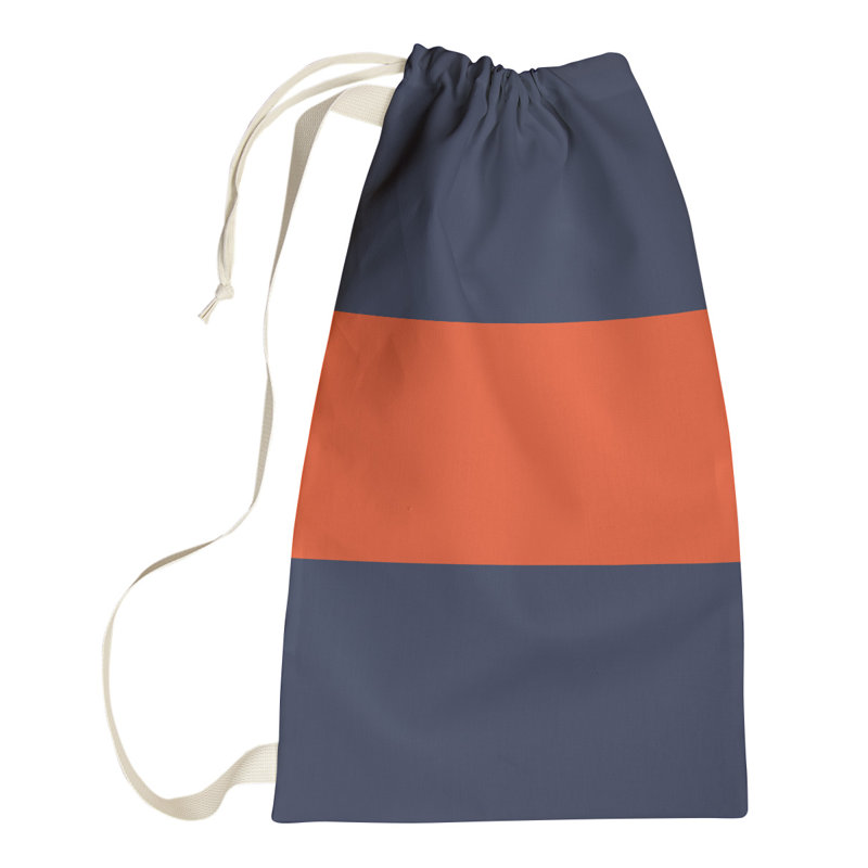 Nashville Fabric Laundry Bag with Handles, Medium (36" H x 28" W x 1.5" D), Nashville Blue/Orange/Blue