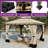 10 Ft. W x 12 Ft. D Soft Roof Gazebos Steel Patio Gazebo