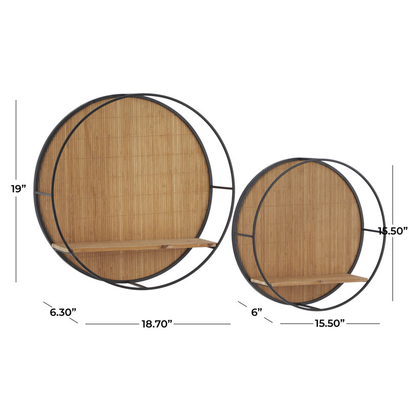Becka 2 Piece Circle Accent Shelf