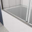 Porte de douche de baignoire, porte coulissante, avec verre trempé de 1/4 po 56-60 po x 58 po-117672401