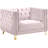 Michelle 44" W Tufted Velvet Armchair-2119286910