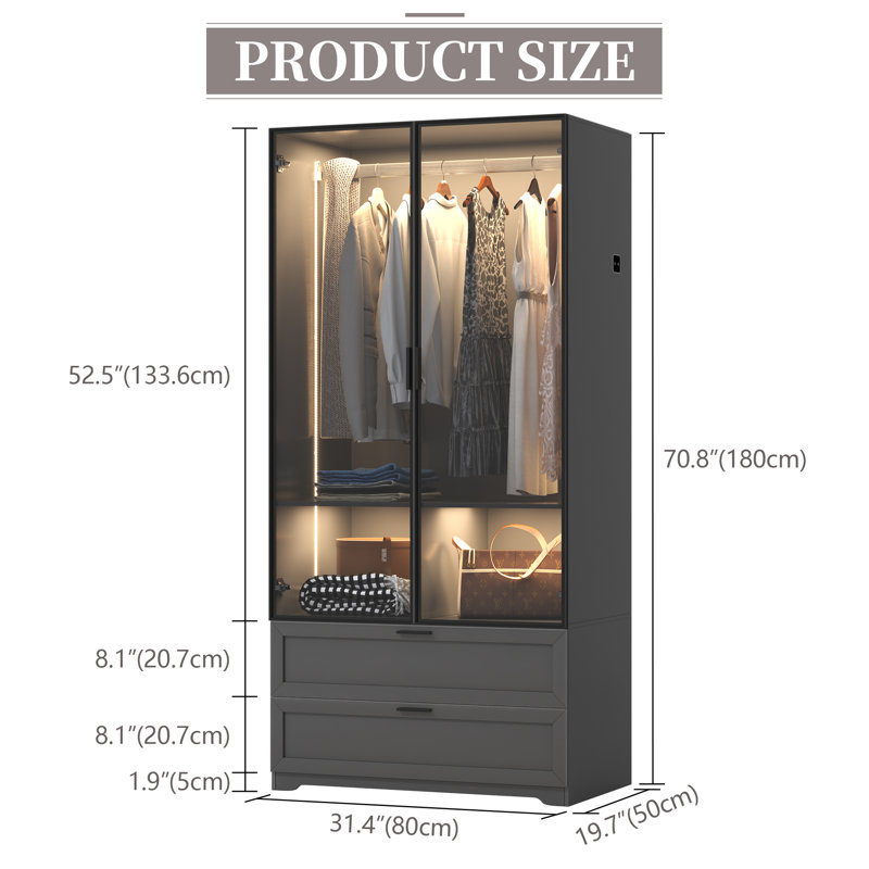 Armoire Bubalo, gris