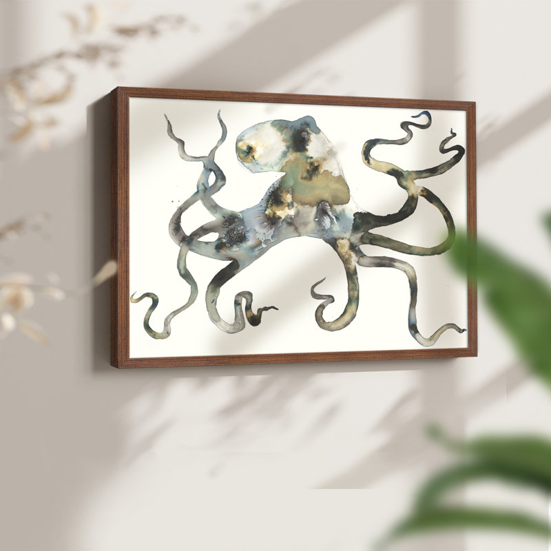 Octo - reproduction encadrée - réarmable, Noyer, H 16 po x l 20 po