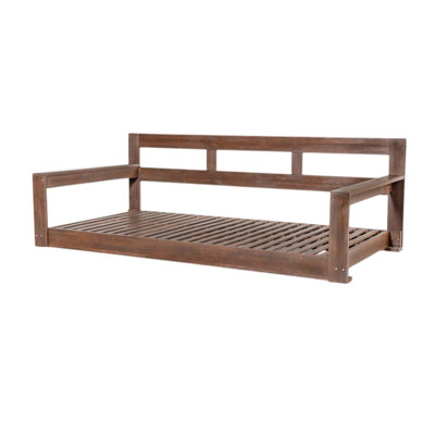 Structure de lit de jour de balançoire en bois pour patio avec banc de balançoire avec 4 cordes
